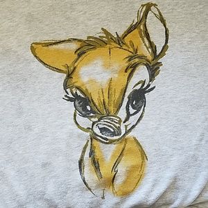 Disney Artist Collection Bambi Crop Sweater Sz L